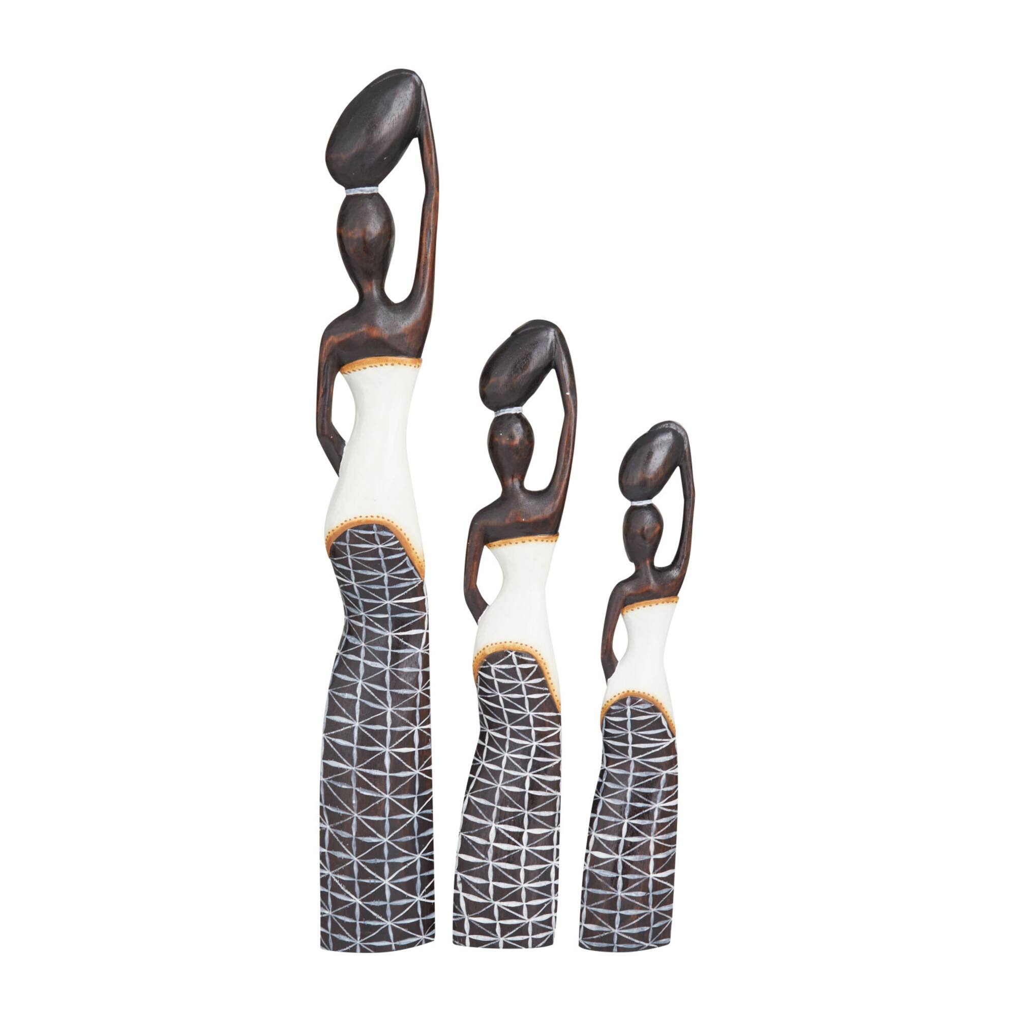 Set of 3 Gold Albizia Bohemian Sculpture, 4" x 4" x 4"